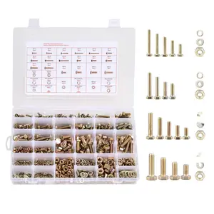 906-Piece Bolts Nuts Assortment Kit In Metric Alloy Steel M4 M5 M6 M8 With Zinc Plating, Hex Head Fasteners, Coarse Thread, Complete Hardware Set For Mechanical, Automotive Repair And Assembly Projects, Durable Storage Case