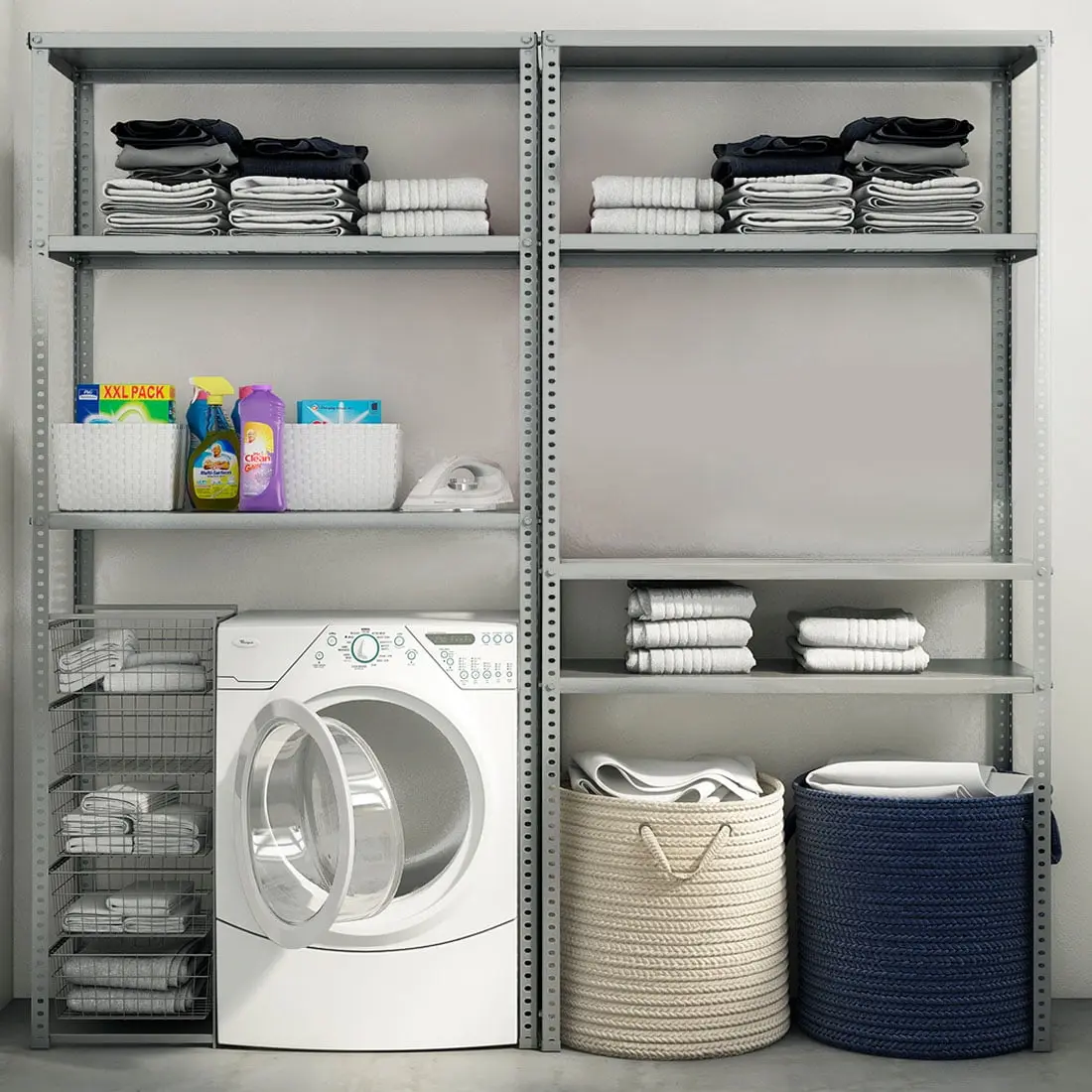 AR Shelving K1G0040M400PTCT 39.4 x 16 x 76 in. Galvanized 5-Tier Freestanding Storage Rack Unit - 200 lbs