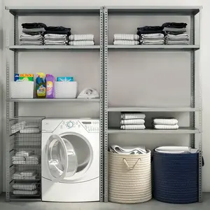 AR Shelving K1G0040M400PTCT 39.4 x 16 x 76 in. Galvanized 5-Tier Freestanding Storage Rack Unit - 200 lbs