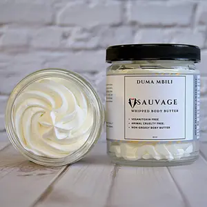 Sauvage Whipped Body Butter - Moisturizing Body Lotion with Jojoba and Cocoa - Skin Repair