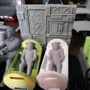 10x10cm Sci-Fi Themed Base Plate, 3D Printed Mechanical Texture Display Stand for Model Figures, Wargames, Diorama, Sand Table Scene & Hobby Collection Decoration