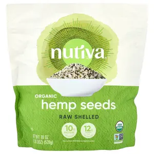 Nutiva Organic Hemp Seeds, Raw Shelled, 19 oz (539 g)