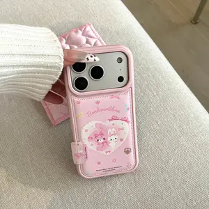 Leather Heart Dessert Bunny Phone Case for iPhone 17pro Max/17pro/17/16pro Max/16pro/16/15/14/13, Durable Fashion Design, Light Anti-Drop