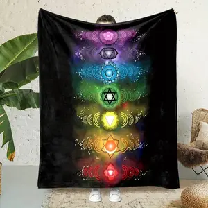​​Harmony Chakra Print Blanket Soft Funny Throw Blanket Cozy Lightweight Plush Portable Cover Blanket For Sofa,Warm Gift For Birthday,Christmas,Multiple Blanket