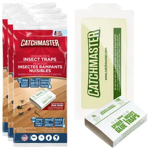 Catchmaster Insect Control Glue Traps for Insects - Easy to Deploy & Place