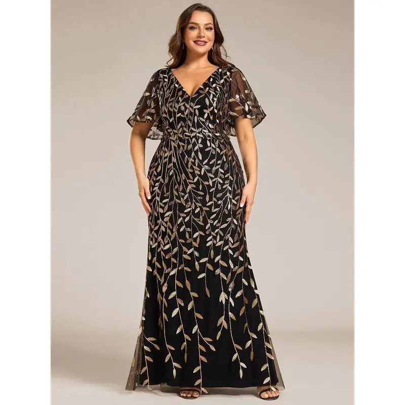 slim fit dress slacks Gilded Eve Plus-Size Black & Gold Tweed Dress 1x