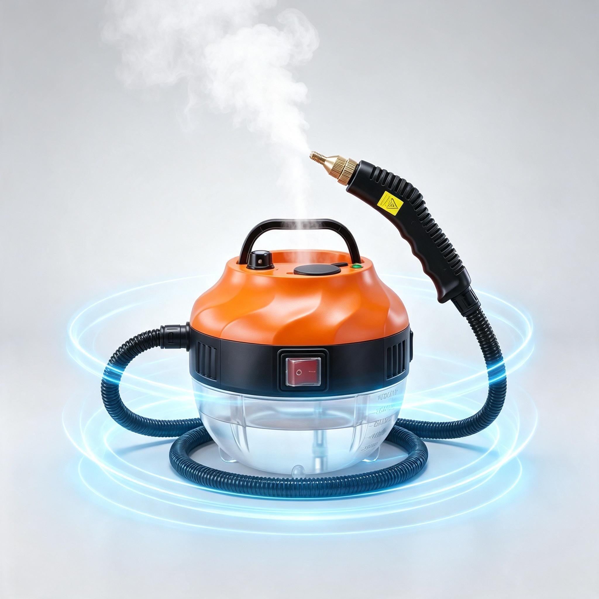 Portable Handheld Steam Cleaner, High Temperature Pressurized Steam Cleaning Machine with Brush Heads for Kitchen Furniture Bathroom Car, 110V