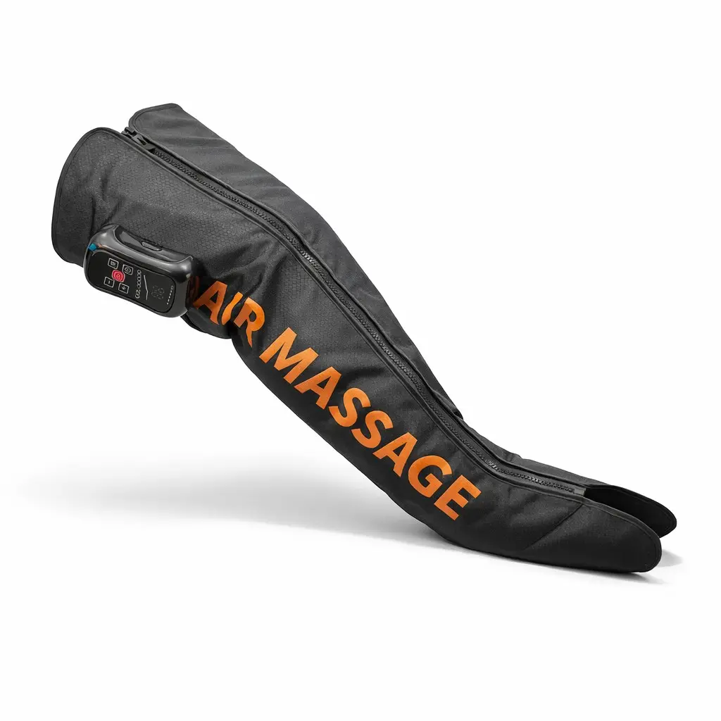 Wireless 8-Chamber Air Compression Leg Massager - Adjustable Intensity Calf Boot for Post-Workout Recovery & Relaxation (Single Unit)