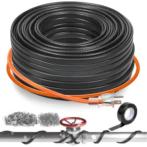 3FT-200FT Heat Tape for Water Pipes, -40?F Deicing Pipe Heat ,Electric Heating  Pipe,Frezze Protection for Heat Trace  for Metal, Plastic  Pipes,Gutter,120V 5W/ft(80FT)