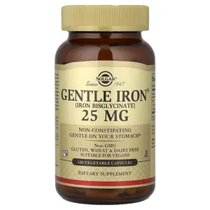 Solgar Gentle Iron®, 25 mg, 180 Vegetable Capsules