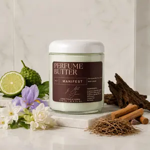 MANIFEST – The Luxury Body Butter Perfume | Jasmine, Oud & Sandalwood Floral-Woody Fragrance | Deep Hydrating Skin Moisturizer | Warm Elegant Scent | Perfume Butter