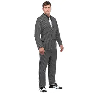 Wide Stripe Plus Size Gangster Costume