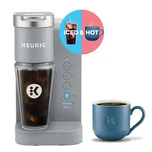Keurig K-Iced Essentials Iced and Hot Single-Serve K-Cup Pod Coffee Maker, Gray