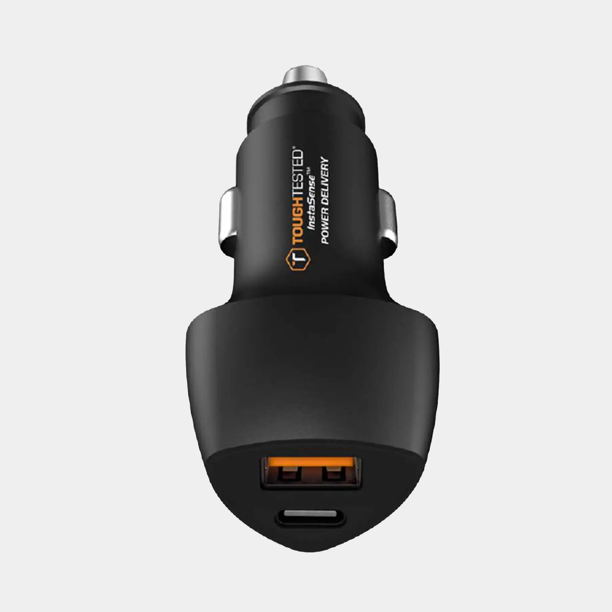 ToughTested PowerShare 15W Dual USB Car Charger, USB-C + USB-A