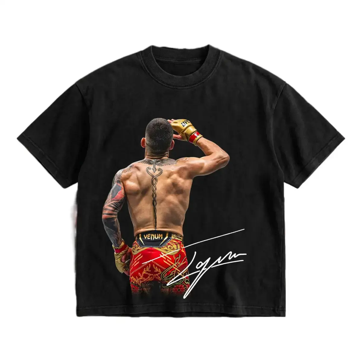 [Sale Up To 50%] PEACHORA Ilia Topuria " EL MATADOR " Iconic Signature Heavy Cotton T-shirt UFC Freedom 250 Pound For Pound Shirt MMA Fan Apparel Pump Cover Direct-to-garment Printing