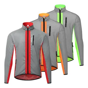 WOSAWE Outdoor Sports Motorcycle Riding Colorful Water-Repellent Full Reflective Jacket Windproof Long Sleeve Top