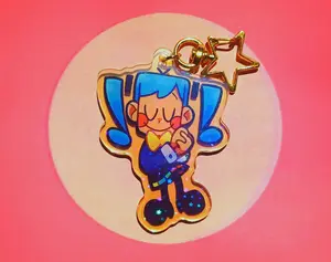 Vocaloid Static Miku, Double-sided Acrylic, Holo Acrylic Keychain ,  Perfect Gift for Fans & Collectors