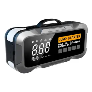 Terlyboo HEAVY DUTY 4000A Car Jump Starter with Air Compressor for Gas & Diesel Engines 8L/6L, 5 min inflate 0 psi to 36 psi