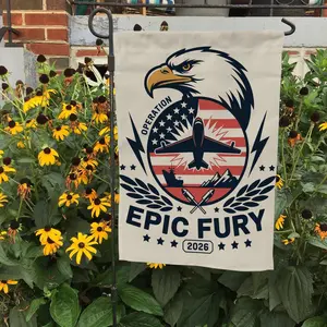 Operation Epic Fury 2026 Flag, Us Military Aircraft Sign, Patriotic American Front Yard Decor, We The People Garden Flag, Military Hero Gift, Everyday Basic, Never Outdated, Fun Graphics