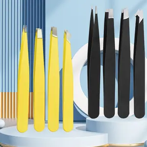 Stainless Steel Black Eyebrow Tweezers Multi-Use Hair Removal Tweezers Eyebrow Tweezers Set High-Quality Eyebrow Tweezers Makeup Durable Cosmetic