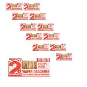 2s Company Poppy Seed Wafer Crackers 12 x 3.5 oz.