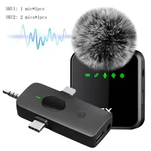 Wireless Lavalier Microphone for iPhone iPad TypeC, Smartphone, Noise Reduction Microphone,Plug and Play,Portable USB Microphone,Clip-on Mini Microphone,Ideal for Vlog Video Recording , Interview and Tiktok Content Creator