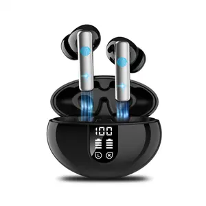 Bluetooth Headphones True Wireless Earbuds 40H Playback LED Power Display Earphones with Wireless Charging Case IPX5 Waterproof in-Ear Ear buds with Mic for TV Smart Phone Laptop Computer Sports  156 + Language