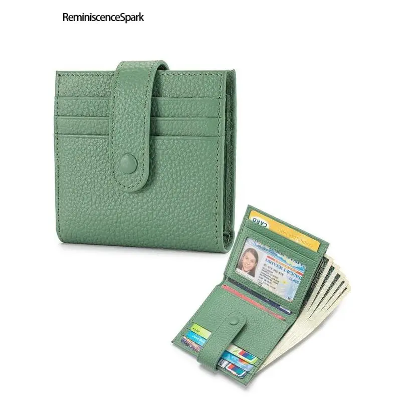 Women's Durable Bifold Business Minimalist Solid Color Leather Wallet - Zipper Coin Compartment, ID Window, Casual Slim Card Holder, Ideal Accessory for Daily Casual Camping & Hiking Use, Business Minimalist Wallet, Durable Bifold Wallet
