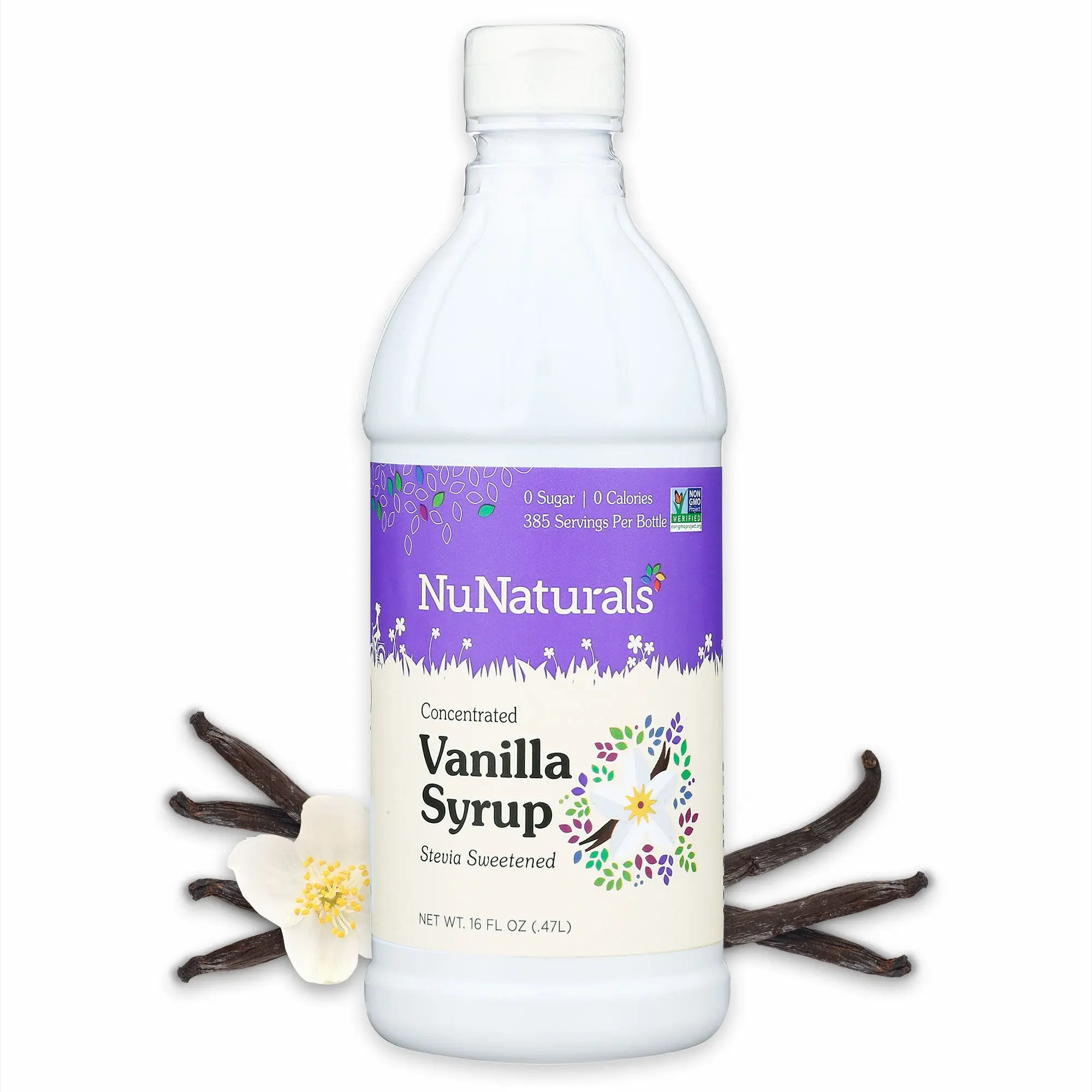 Vanilla Concentrated Stevia Syrup 16 oz Vanilla Concentrated Stevia Syrup 16 oz