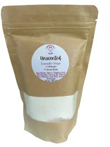 All Natural Goat Milk Laundry Soap - Chemical-Free Cleaning Solution for Household - Unscented, Made in USA Washer  Unscented Coconut Baking Coconut Detergent