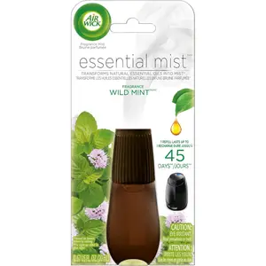 Essential Mist, Fragrance Essential Oils Diffuser Refill, Wild Mint, 6ct, Air Freshener