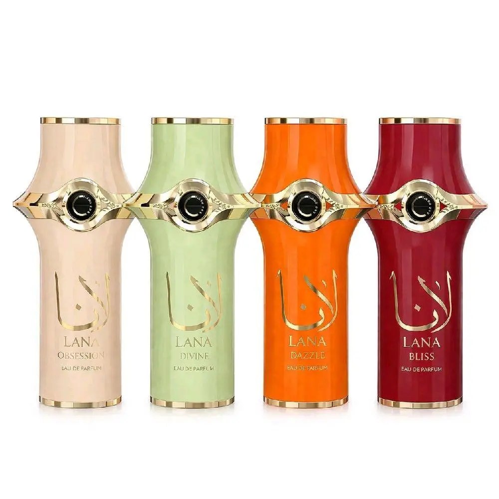 Lana Obsession, Divine, Escape, Bliss Eau de Parfum Collection - 4 Vibrant Scents in Elegant Bottles