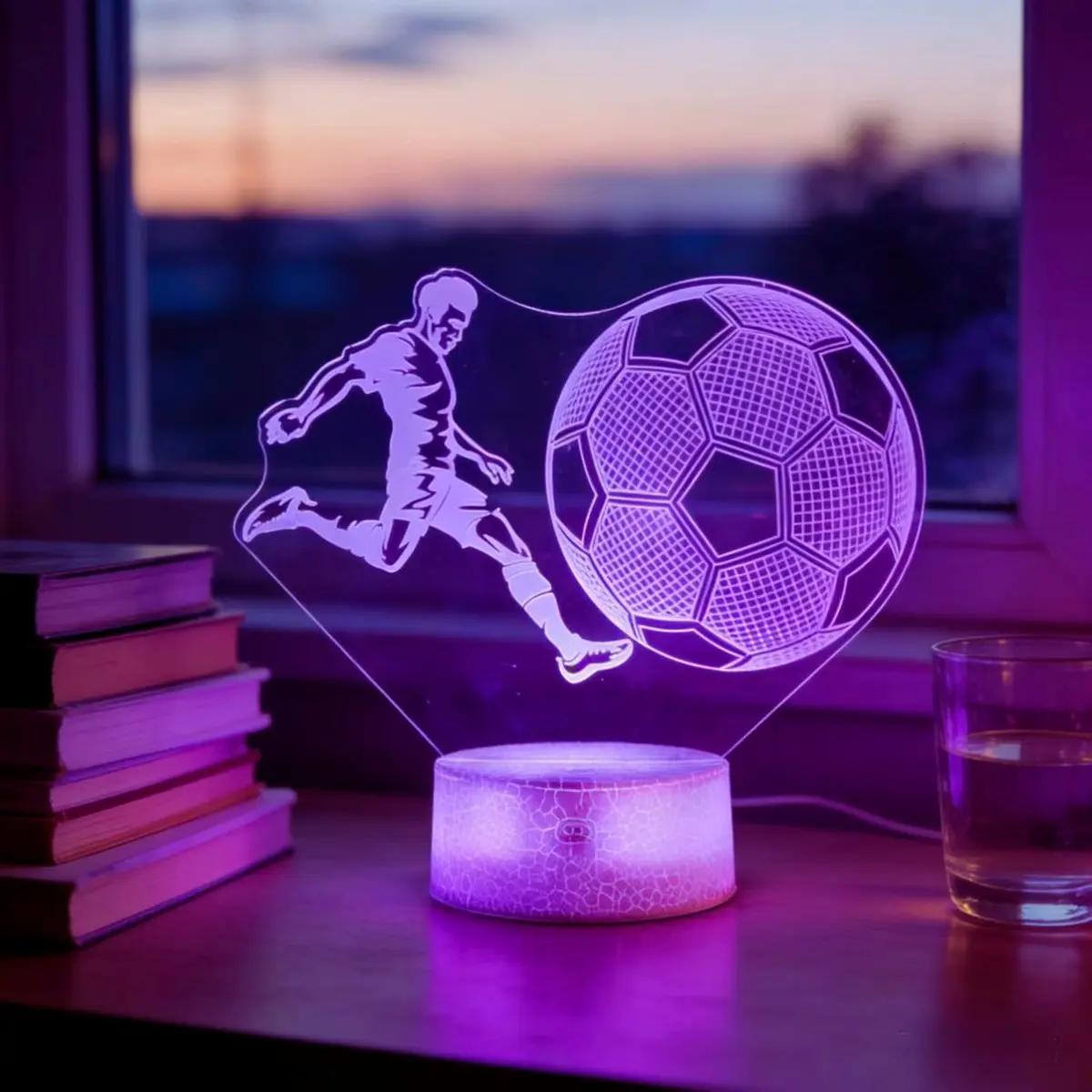 1pc Soccer 3D LED Night Light with USB Power, Touch Control RGB Color Changing, Perfect Gift for Sports Enthusiasts, Ideal for Table and Bedroom Decor, Bedroom Led Lights, Color Changing Nightlight