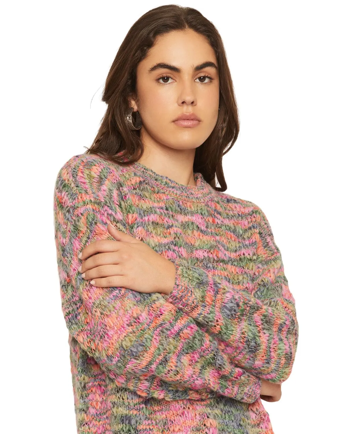Cleo + Wolf Women's Women'S Oversized Pullover Sweater - Clfa25sw1-Pnk