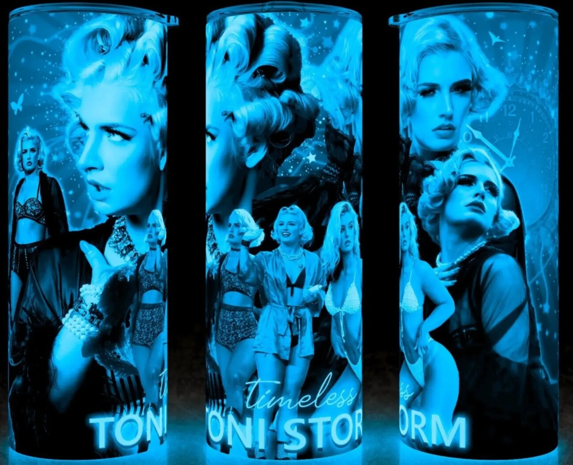 Glow in the Dark Timeless Toni Storm Wrestling Diva Cup Mug Tumbler 20oz Stainless Steel Tumbler with Slide Closure Lid, Reusable Plastic Straw, Handmade Design - Drinkware