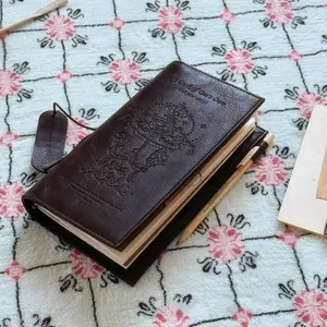Vintage Chic Travel Journal - Elegant Leather Notebook for Memory Keeping