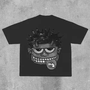 Monster Graphic Cropped T-Shirt for Edgy Streetwear Style, Unisex  Crewneck Top for Daily Outfits and Viral Aesthetic Fashion Looks