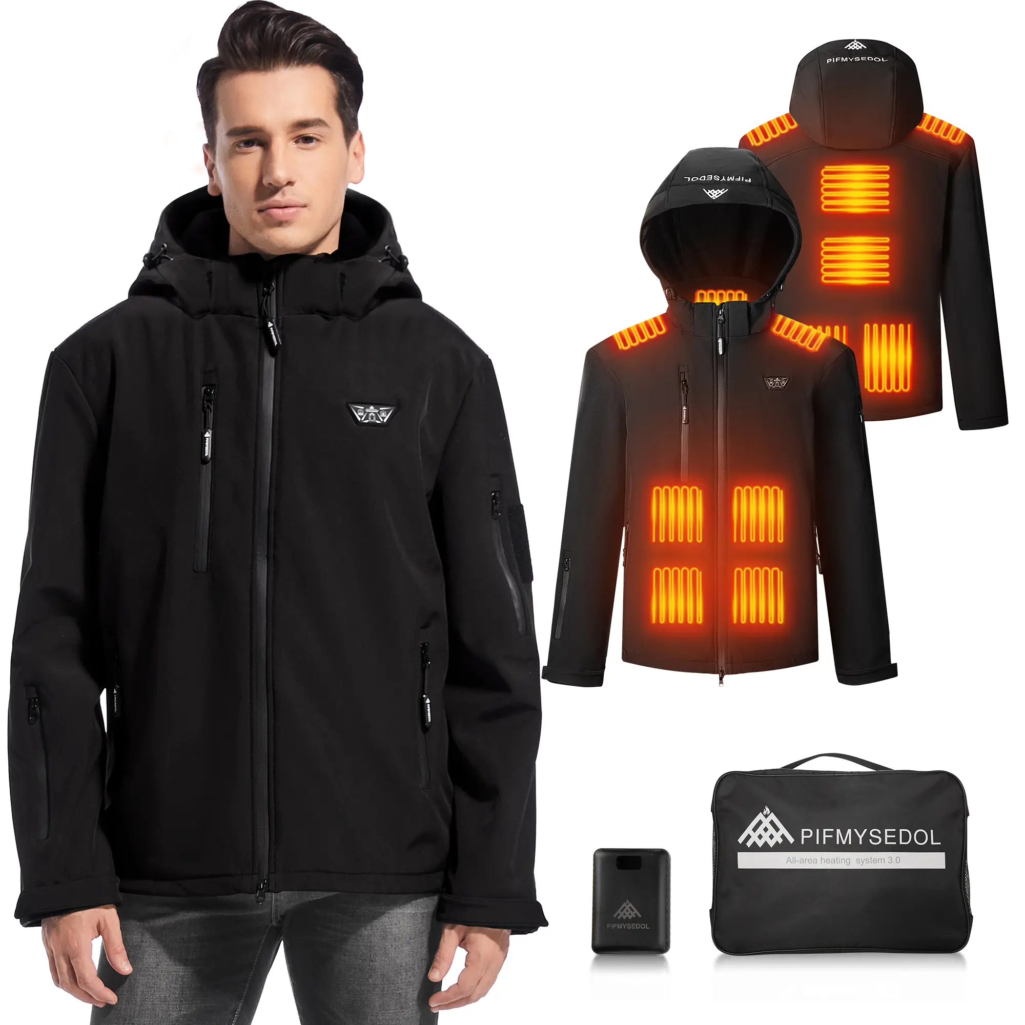 Heated Jacket for Men - Ultimate Warmth Solution! Premium quality, advanced heating tech. Ideal for outdoor activities in cold. Stylish design, multiple heating zones. Keep cozy anywhere. A must - have for men this winter! Menswear Coats