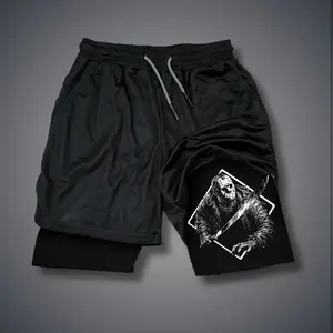 Ghost Face "Halloween" Gym Shorts summer men shorts for men jorts outfit men graphic shorts Double-layer sports shorts Comfortable short shorts summer