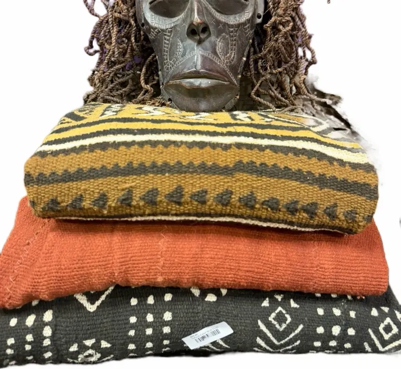 Mali Mud Cloth - Handmade African Textile from West Africa - 100% Organic Cotton, Authentic Bambara Craftsmanship, Ideal for Home Decor, Boho Throw Blanket, Upholstery, or Crafts