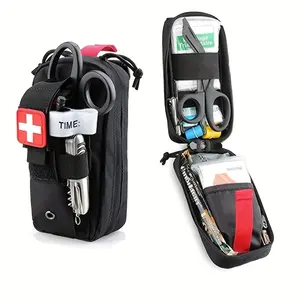 1pc Portable Emergency Medical Bag For Outdoor EMT Emergency, Molle Accessory Storage Bag (Bag Only) Survival Supplies