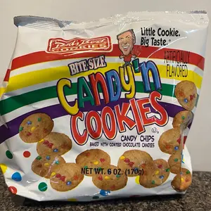 Buds Best Cookies Bite-Size Candy 'n Cookies Artificially Flavored 6 Oz 170g Net Weight Baked with Coated Chocolate Candies