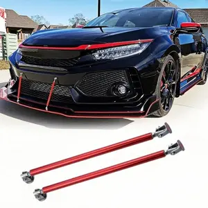 Car Modification Front Bumper Support Rod, No Drilling Adjustable Universal Bumper Stabilizer, Anti-Drop Front Lip Rod, General Car Accessories