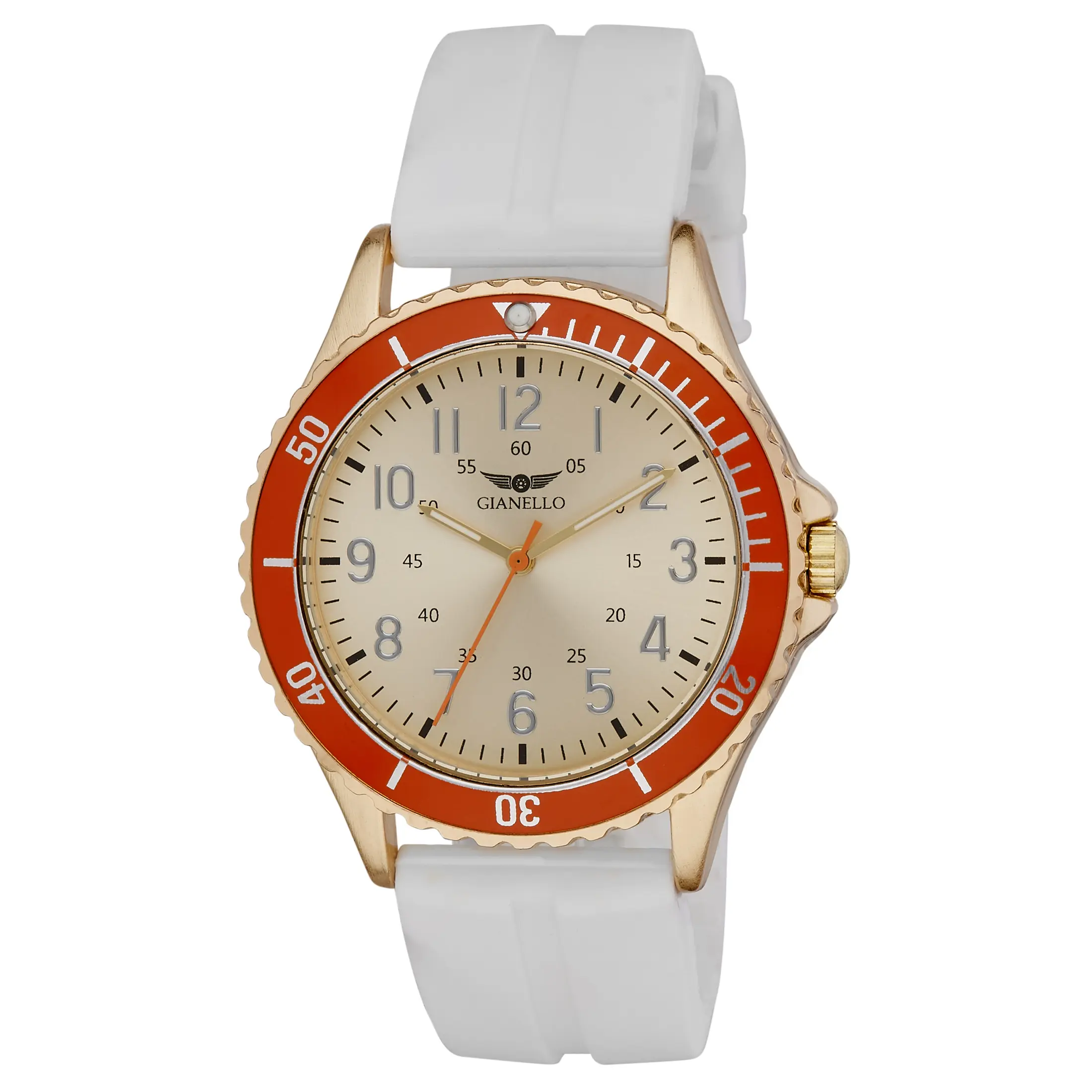 Gianello Men's 44mm Vinci Silicone Diver Strap Watch