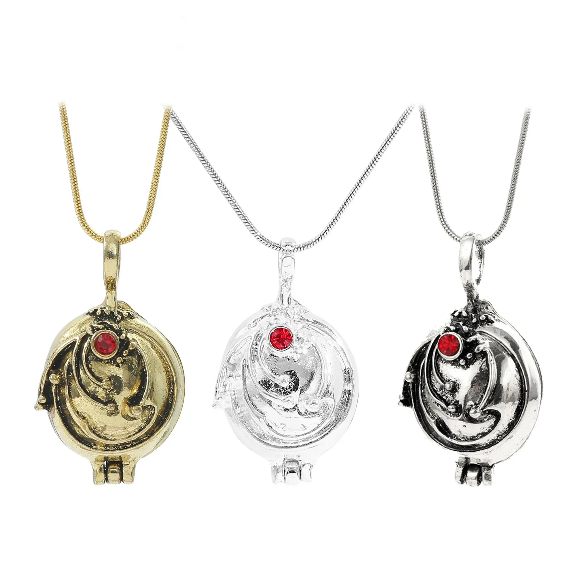 The Vampire Diaries Elena Gilbert Openable Vervain Locket Necklace - TVD Cosplay Pendant Jewelry for Women, Male Gift (No Excessive Promotional Terms)