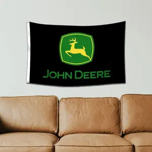 John Flag Deere Banner Flag (3x5ft ,Heavy Duty, Durable 150D Polyester) Brass Grommets Banner For Outdoor Room Man Cave /Garage