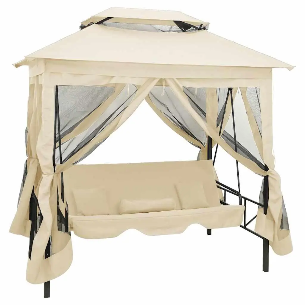 vidaXL Patio Swing Chair Outdoor Hanging Bench Seat with Gazebo Swing Seat 296277