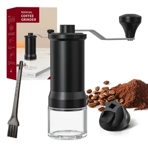 Mini Manual Coffee Grinder with Handle, Cone Burr Coffee Grinder for French Press, Home Office Travel Camping ()