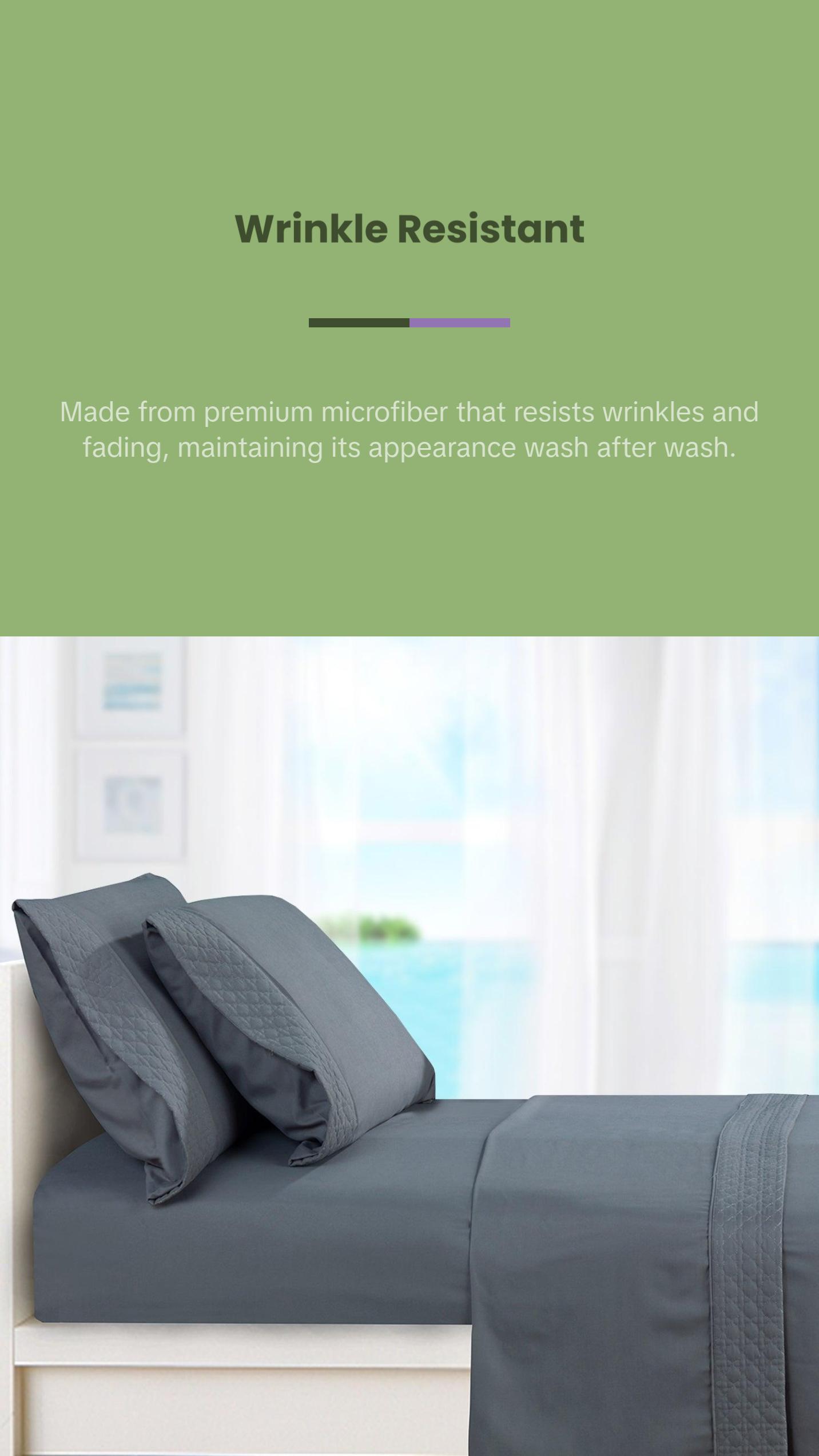 Elegant Comfort Quilted 4-Piece Sheet Set - Premium Hotel Quality with Deep Pocket and Quilted Hem Design