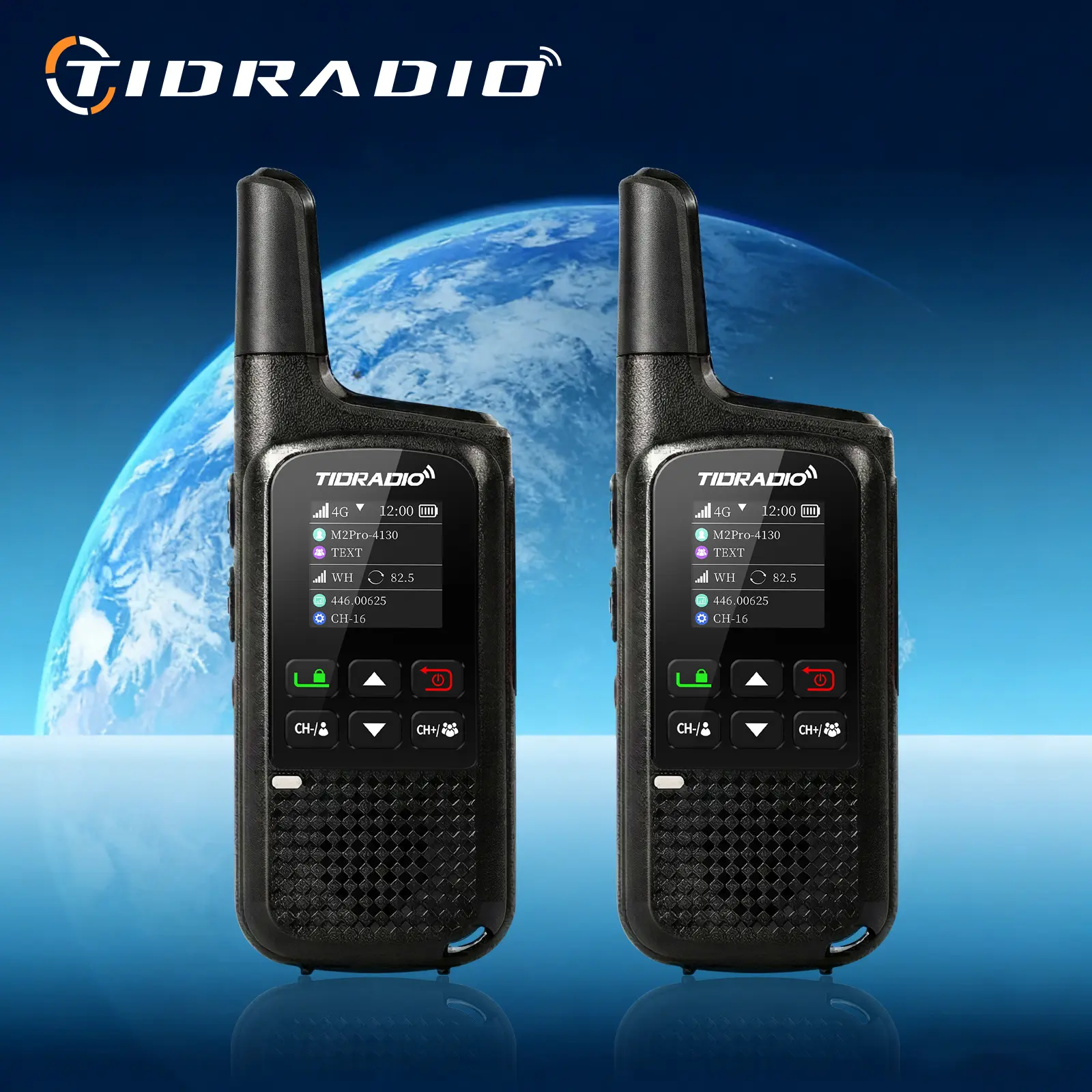 TIDRADIO TD-M2 PRO Global Walkie Talkie, Hybrid 4G PoC Radio & FRS Emergency Rescue, Seamless Dual-PTT, Dual Standby, Odmaster App, SIM Card Included